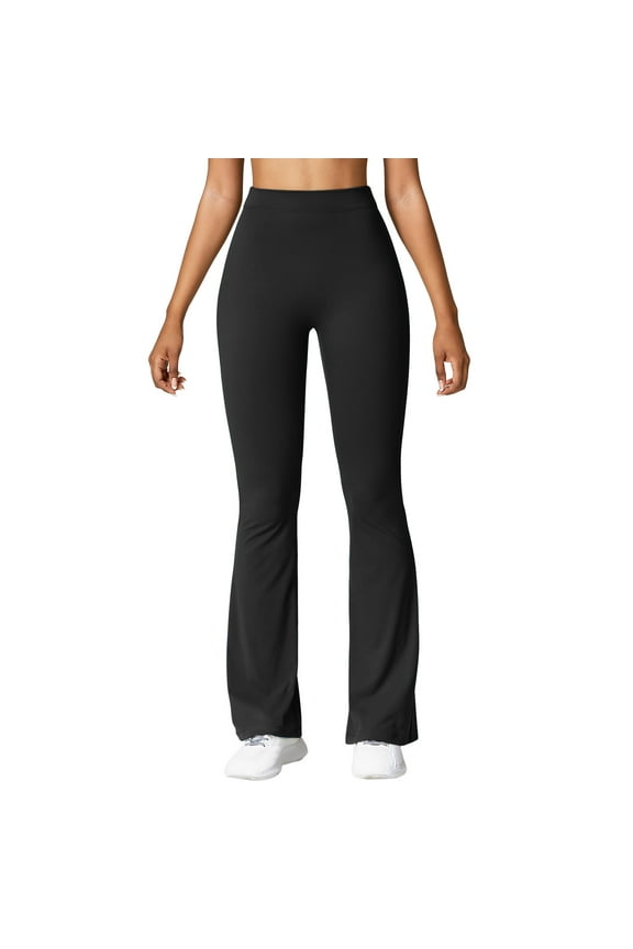 Women's Leggings Stretchy Elastic Waist Butt Lifting Flare Leg Fitted Pants Workout Gym Yoga Pants