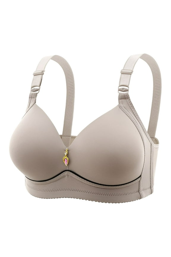 Womens Bras No Underwire Adjustable Strap Comfy Breathable Support Solid Color Everyday Bras