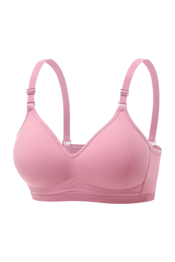 Womens Bras No Underwire Support Adjustable Strap Breathable Comfy V Neck Backless Everyday Bras