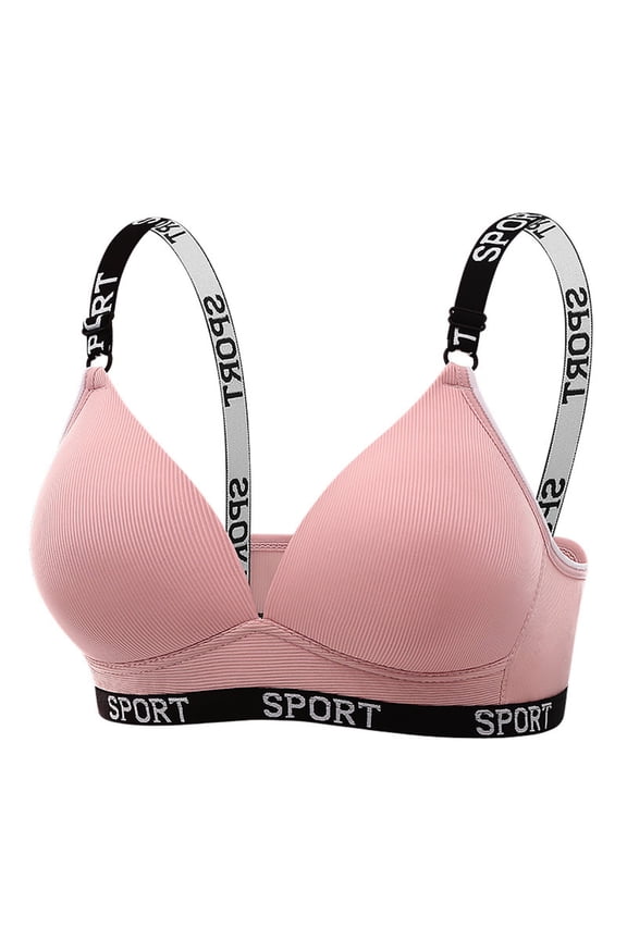 Womens Bras No Underwire Support Adjustable Strap Breathable Deep V Neck Comfy Everyday Bras