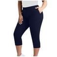 thumbnail image 1 of aidice Womens Sports Capris Athletic High Waisted Plus Size Leggings Running Workout Capri Pants With Pockets, 1 of 7