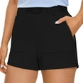 thumbnail image 1 of aidice Womens Summer Hiking Shorts Lightweight Quick Dry Comfy Trackshorts with Zipper Pockets Solid Color, 1 of 8