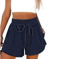 thumbnail image 1 of aidice Womens Sweat Shorts Drawstring Elastic Waist Comfy Shorts with Pockets Summer Casual Loose Fitting Shorts, 1 of 7