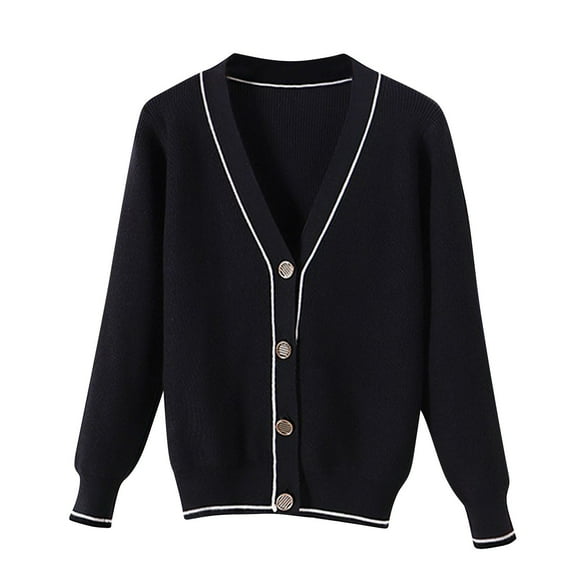 aidice Womens Sweaters Casual V Neck Button up Long Sleeve Loose Tops Comfy Fall Winter Cardigans