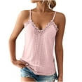 thumbnail image 1 of aidice Womens Tank Tops Eyelet Lace Deep V Neck Sleeveless Loose Spaghetti Strap Comfy Casual Summer Tops, 1 of 6