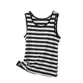 thumbnail image 1 of aidice Womens Tank Tops Loose Fitting Crew Neck Striped Tops Summer Sleeveless Casual Basic Loungewear Tops, 1 of 5