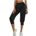 thumbnail image 1 of aidice Workout Pants for Women Capris Summer Athletic Gym High Waisted Cropped Running Jogger Pants, 1 of 8