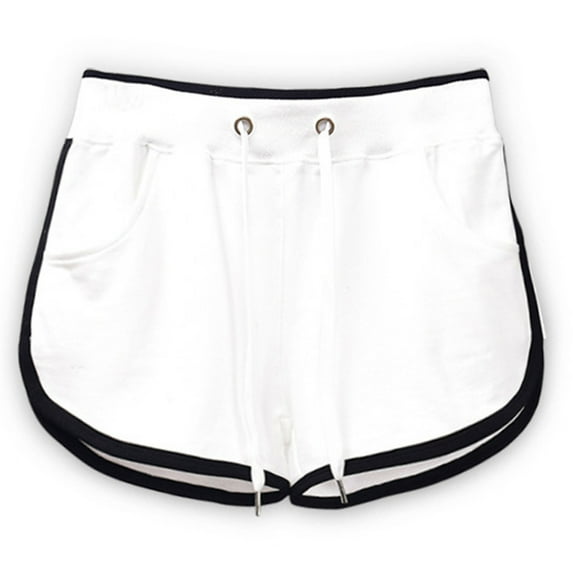 aidice Workout Shorts for Women Cotton Causal Shorts for Women Drawstring Elastic Waisted Summer Mini Shorts