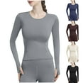 thumbnail image 1 of aidice Workout Tops for Women Lightweight Long Sleeve Crewneck Stretch Quick-Dry Athletic Shirts Activewear, 1 of 7