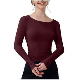 Real Essentials 4-Pack: Women's Dry-Fit Long-Sleeve V-Neck