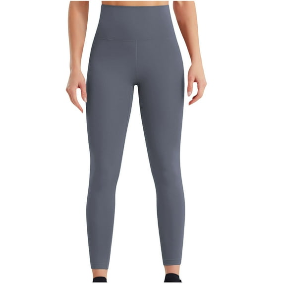 aidice Yoga Pants for Women Elastic Waist Slim Pants with Pockets Athletic Workout Gym Trousers Solid Color