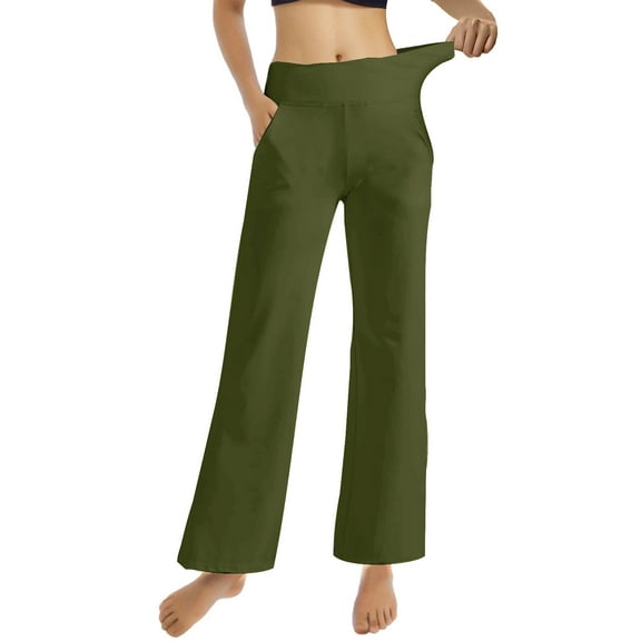 aidice Yoga Pants for Women High Waisted Belly Control Straight Leg Loose Joggers Sweatpants with Pockets