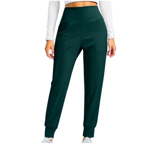 aidice Yoga Pants for Women High Waisted Fitting Workout Sweatpants Solid Color Jogger Pants Activewear