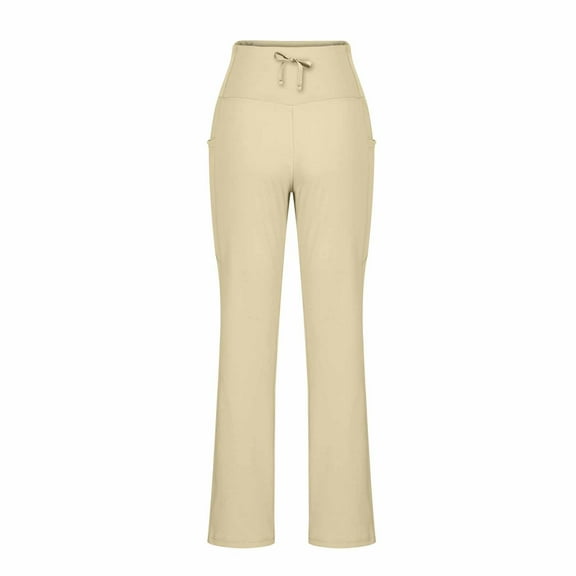 aidice Yoga Pants for Women Workout Drawstring Athletic High Waisted Gym Boot Cut Pants with Pockets