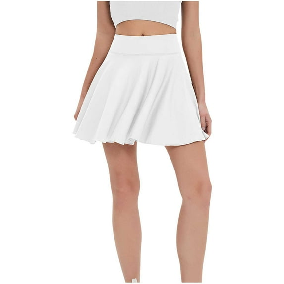 aidice Yoga Shorts for Women Summer Slim Fitting Solid Color Workout Athletic Skirts Shorts with Pockets