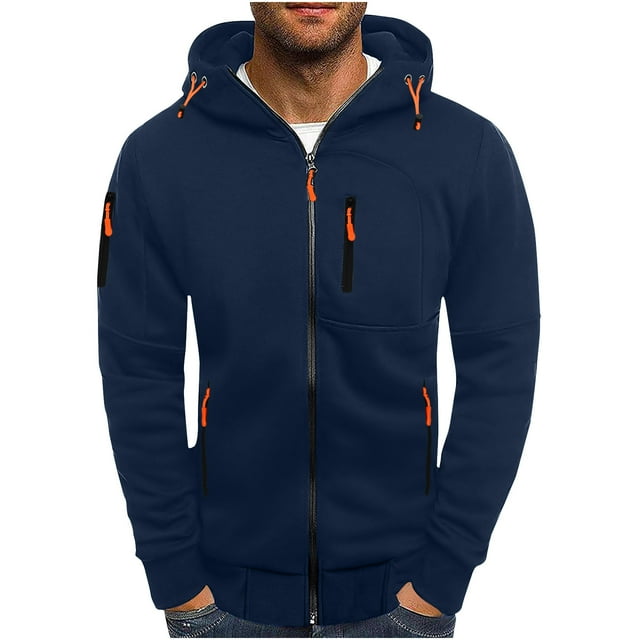 aidice Zipper Hoodies For Men Fleece Oversized Lightweight Sweatshirts