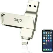 aigo U368 Flash Drive for iPhone MFI Certified Photo Stick for iPhone Thumb Drive Memory Stick USB Stick Flashdrive for External Storage Pad PC iOS Lightning Device