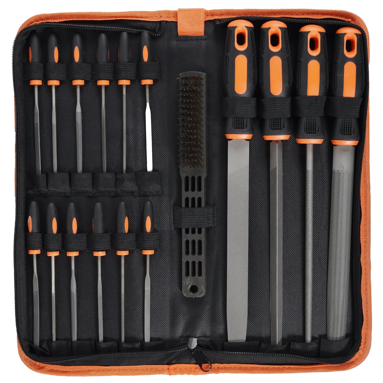 Professional File Set Aijun 17Pcs Metal File Set with Ergonomic Handle Sturdy Compact High ...