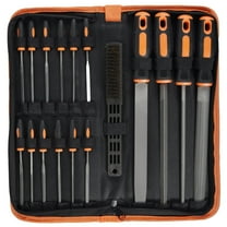 Aijun 17Pcs Metal File Set with Ergonomic Handle Sturdy Compact High Carbon Steel Assorted File Kit for Wood Glass DIY Project