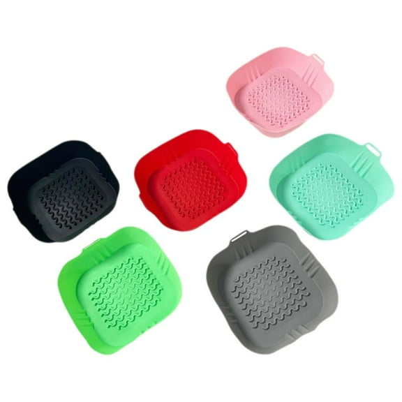 #air# Fryer Silicone Pot #air# Fryer Basket Liners Non-Stick Safe Oven Baking Tray E8Q7