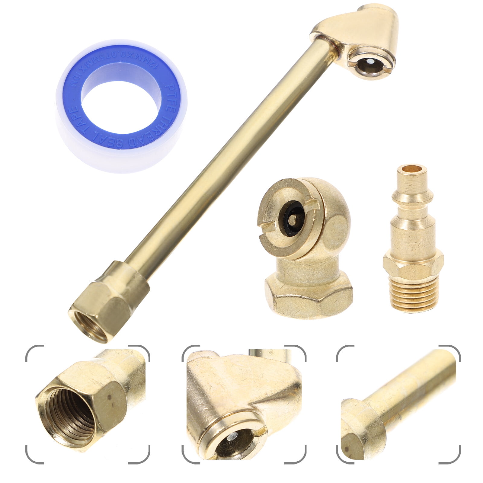 air chuck 1 Set Brass Air Chuck Set Air Compressor Attachments ...
