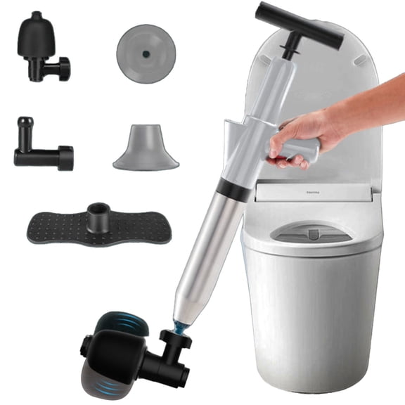air tools Pneumatic Floor Drain Unclogging Tool Pneumatic Toilet Plunger Powerful Toilet Pipe Dredger Pneumatic Floor Drain Sewer Connection For Bathroom Kitchen