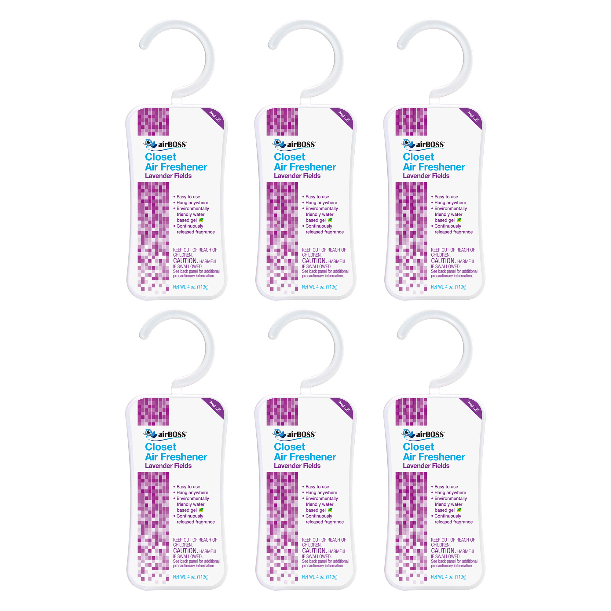 airBOSS Closet Hanging Room Air Freshener, Lavender Fragrance, 4 Ounce - image 1 of 8