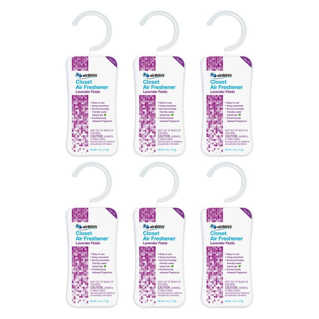 airBOSS Closet Hanging Room Air Freshener, Lavender Fragrance, 4 Ounce