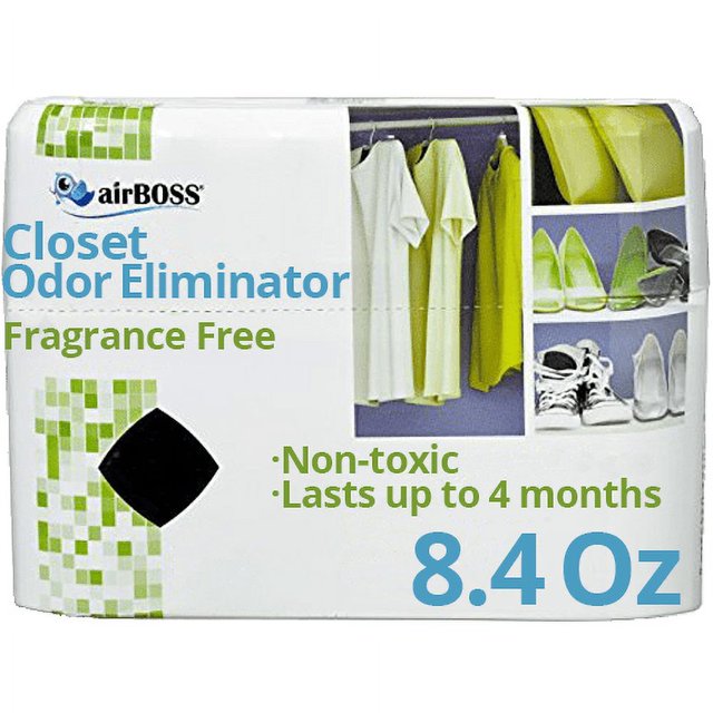 airBoss Closet Odor Eliminator Fragrance Free Odor Control 8.4 Oz