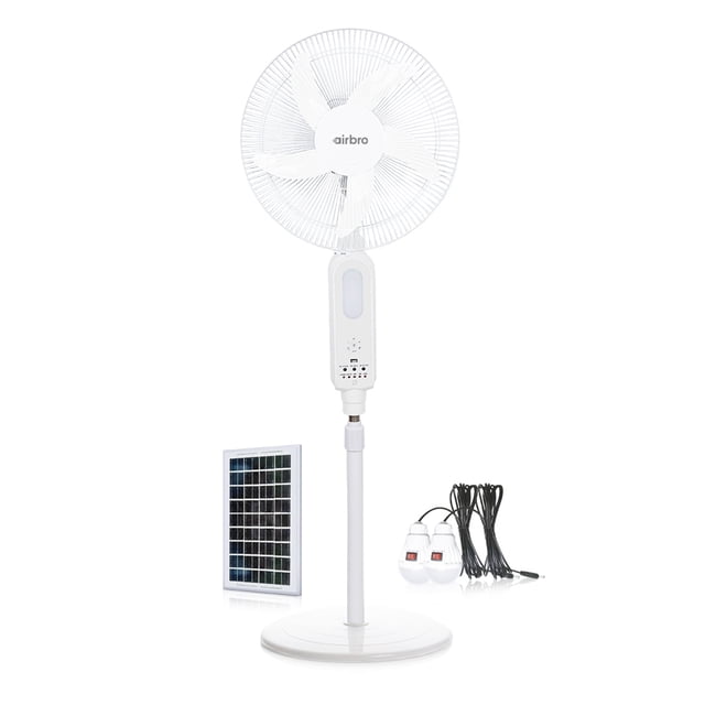 airbro 16-In. Portable Rechargeable 70° Oscillating Stand Fan with ...