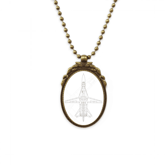 aircraft military line antique necklace brass vintage pendant keychain