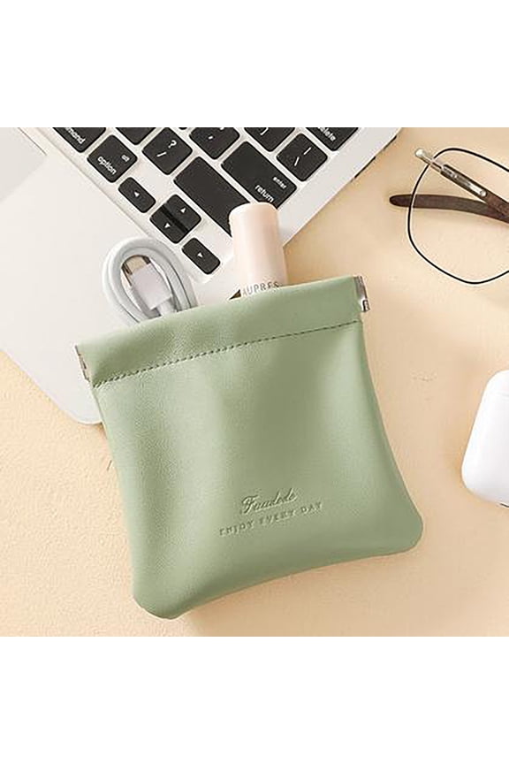 Clothes Storage Bag Pocket Cosmetic Bag Cosmetic Bag Bag Automatic Closing Storage Small Bag Coin Purse Lipstick Data Cable Storage Bag for Closet Nursery Cabinet Living Room