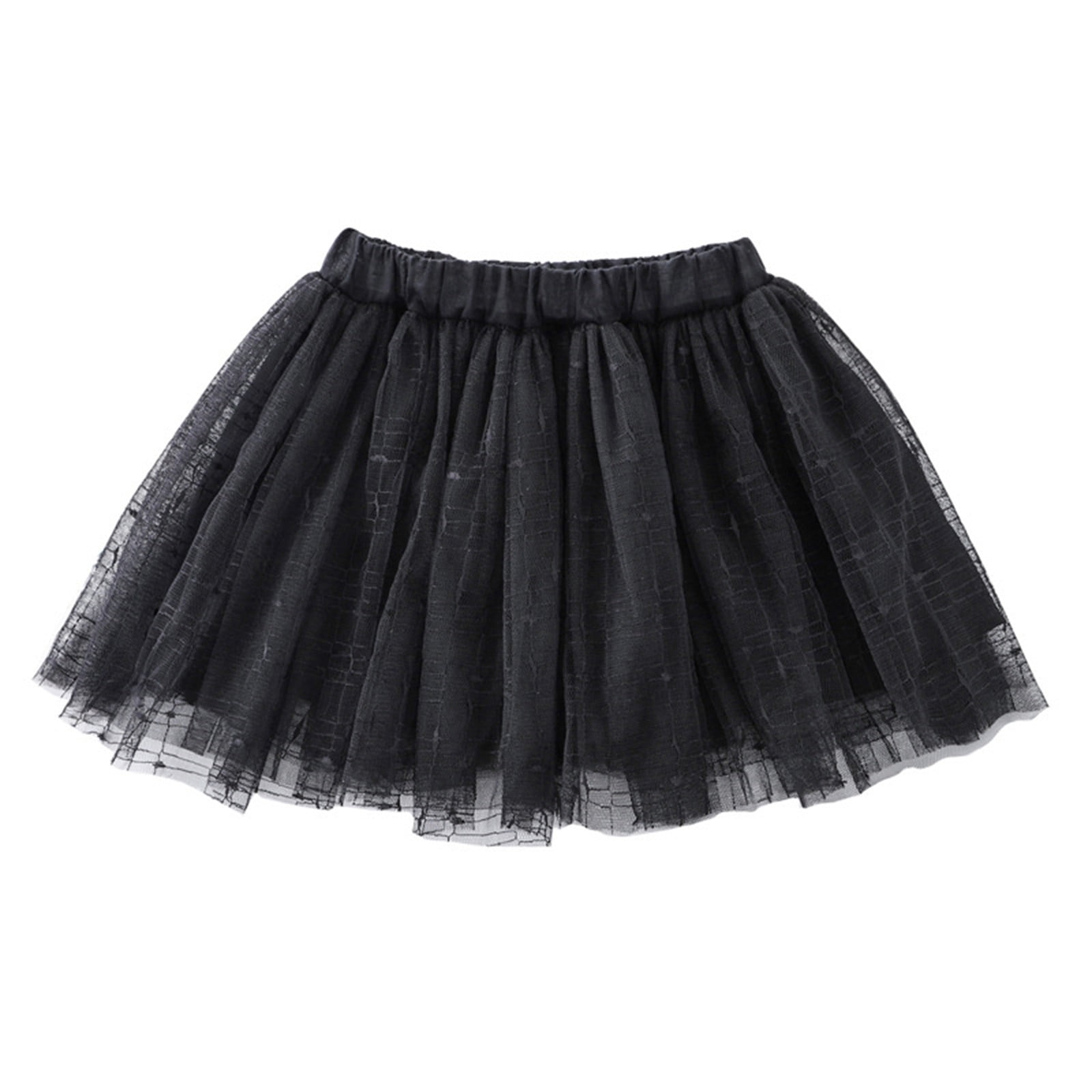 Girls Skirt Pure Black with pockets / T1d /  Kid Cotton Circle Skirt / (3-12Yrs) main image 0