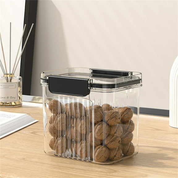 airpow Outdoor Storage Box Miscellaneous Grains Barley Noodle Storage Jar Nut Candy Dry Storage Jar Transparent Buckle Dry Storage Jar