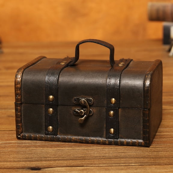 Infidev Travel Storage Bag European Style Suitcase Cosmetic Storage Box Desktop Organizer Wooden Box for Shelves Toy Nursery Closet Bedroom