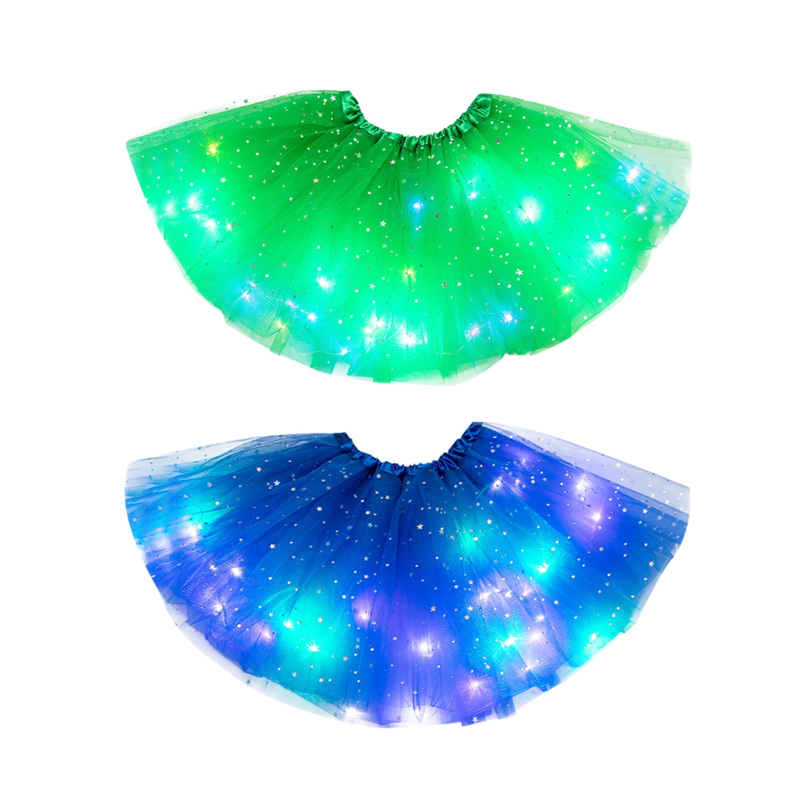 airpow Tutu Dress Kids Girls Baby Sequin Skirt Led Light Up Pettiskirt ...