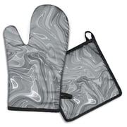 aiwkjdns Marble Barbecue Mitts + Shims 1 Pcs (Grey)