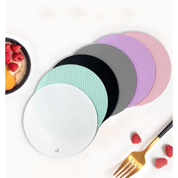 aiwkjdns Round Honeycomb Plastic Coasters Cup Cushion Plastic Coasters High Temperature Resistant Honeycomb Coasters,White