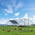 thumbnail image 1 of aixvx Large Metal Chicken Coop Chicken Run,Chicken Pen with Water-Resident and Anti-UV Cover,Duck Rabbit House Outdoor(10’ W x 19.7’ L x 6.5’ H), 1 of 5
