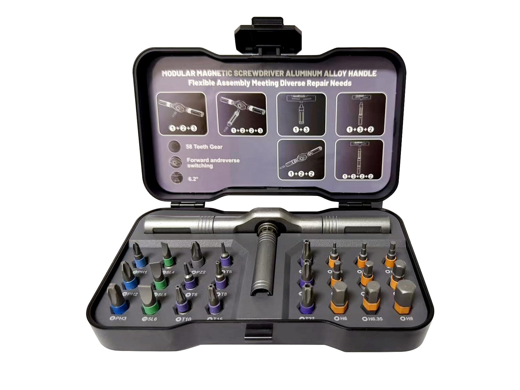 aiyun Magnetic Screwdriver Set, DIY Ratchet Screwdriver Set, Multi Bit ...