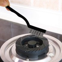 ajkijo Mini Wire Brush Set, 7 Inch Stainless Steel, Nylon, Brass Bristles, 3-Piece for Cleaning, Rust Removal, Polishing, Kitchen, Industrial Use