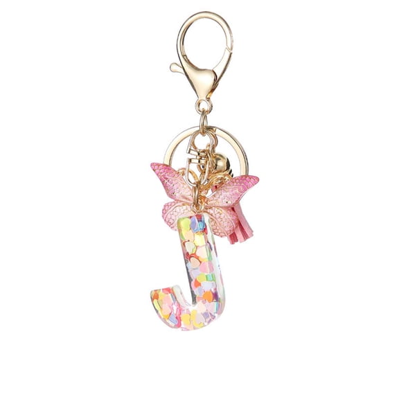 ajkijo Personalized English Letter Keychain Pendant, Customize Your Accessory with a Unique Initial J