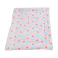thumbnail image 1 of ajkijo Pet Warming Pad Thickened Cotton Coral Fleece Mat for Cats and Dogs, Self Heating, Soft, Noiseless, Machine Washable, Suitable for Kittens, Puppies, Elderly, Arthritic Pets Pink, 1 of 6