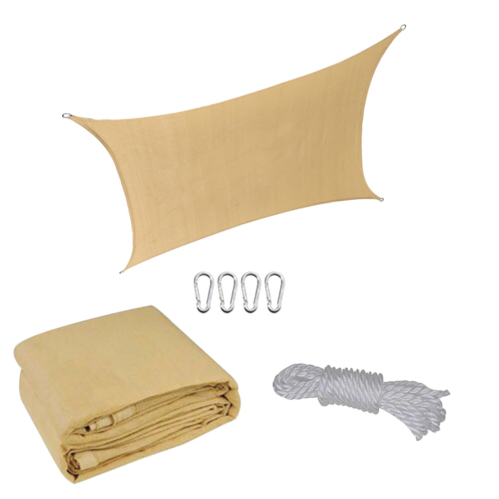 ajkijo Sun ShadeSail Outdoor Top Canopy Patio Triangles Rectangle