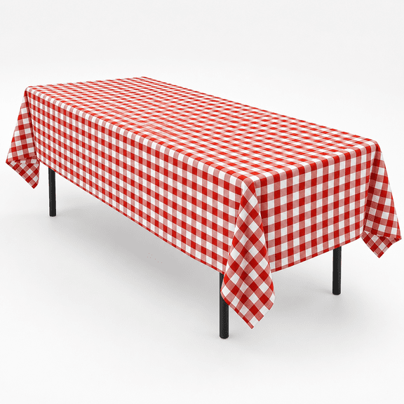 AK-Trading Rectangular Tablecloth Red & White Checker - Made in USA - Select from Various Sizes (60x120)
