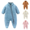 thumbnail image 1 of akafmk Baby Romper Fleece Winter Rompers Warm Full Zip One Piece Footed Jumpsuit Warm Winter Clothes for Boys and Girls, Size 3-6 Months, 1 of 8