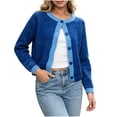 thumbnail image 1 of akafmk Cardigan Sweater for Women Button Front Cropped Cardigans Knit Sweaters Crewneck Soft Casual Fashion Fall Outfits, Size S, 1 of 6