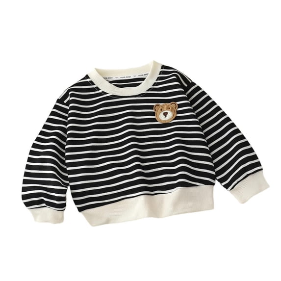 akafmk Girls Long Sleeve Shirts Ruffle Crew Neck Sweatshirt Pullover Embroidery Warm Base Layer Tops Fall Winter Clothes, 0-13Y