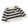thumbnail image 1 of akafmk Girls Long Sleeve Shirts Ruffle Crew Neck Sweatshirt Pullover Embroidery Warm Base Layer Tops Fall Winter Clothes, 0-13Y, 1 of 5
