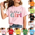 thumbnail image 1 of akafmk Girls Short Sleeve T-Shirts Crew Neck Graphic Tees Fashion Versatile Daily Casual Cute Summer Tops, 2-12Y, 1 of 7